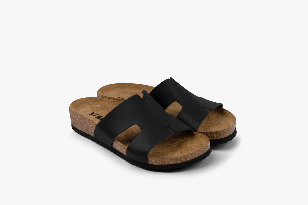 Liora by LEON- Women’s Leather Slide- One‑Piece Leather Comfort Sandal - Leon Footwear