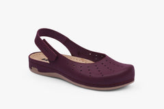 Nana by LEON- Women’s Leather Sandal- Open Heel and Velcro Ankle Strap - Leon Footwear