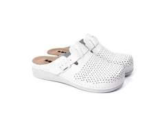 Nora IV by LEON– Women’s Leather Clogs- Adjustable Buckle with Removable Gel-Insole - Leon Footwear