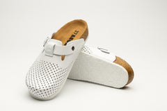 Edita by LEON– Women’s Leather Clog- Orthopedic Cork-style Clog with Adjustable Buckle - Leon Footwear