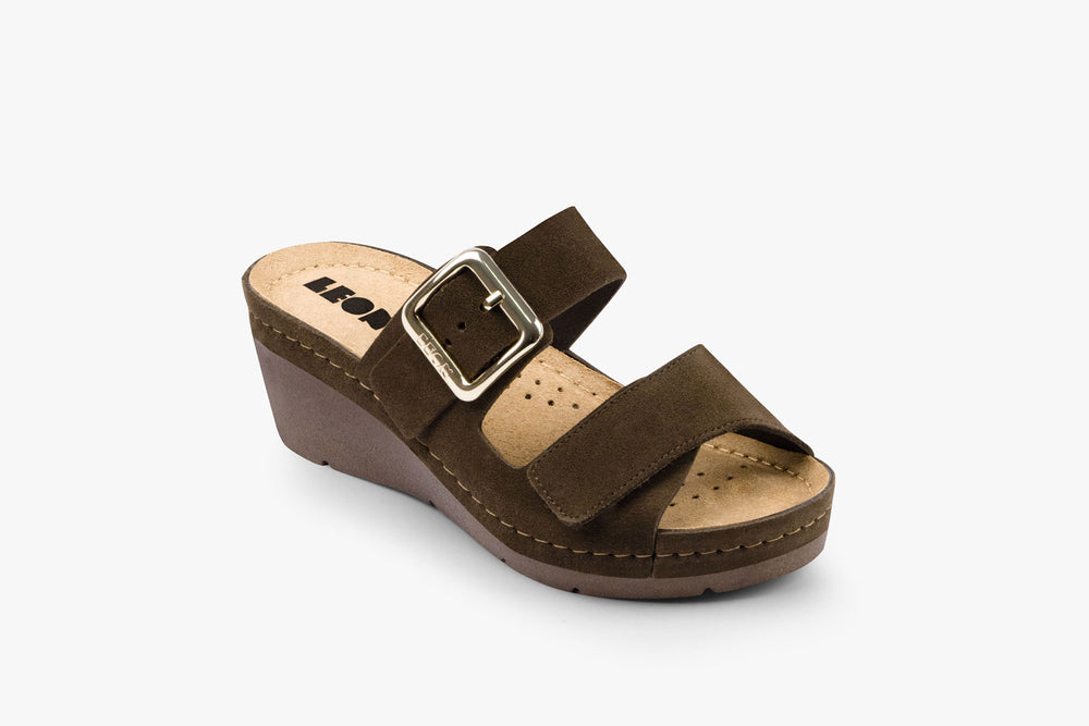 Amara by LEON- Women’s Leather Sandals- Adjustable Comfort Sandals with Gel-Insole - Leon Footwear 