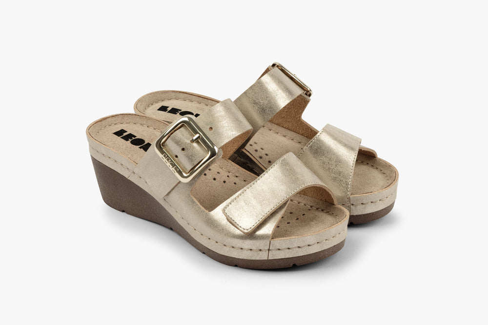 Amara by LEON- Women’s Leather Sandals- Adjustable Comfort Sandals with Gel-Insole - Leon Footwear 