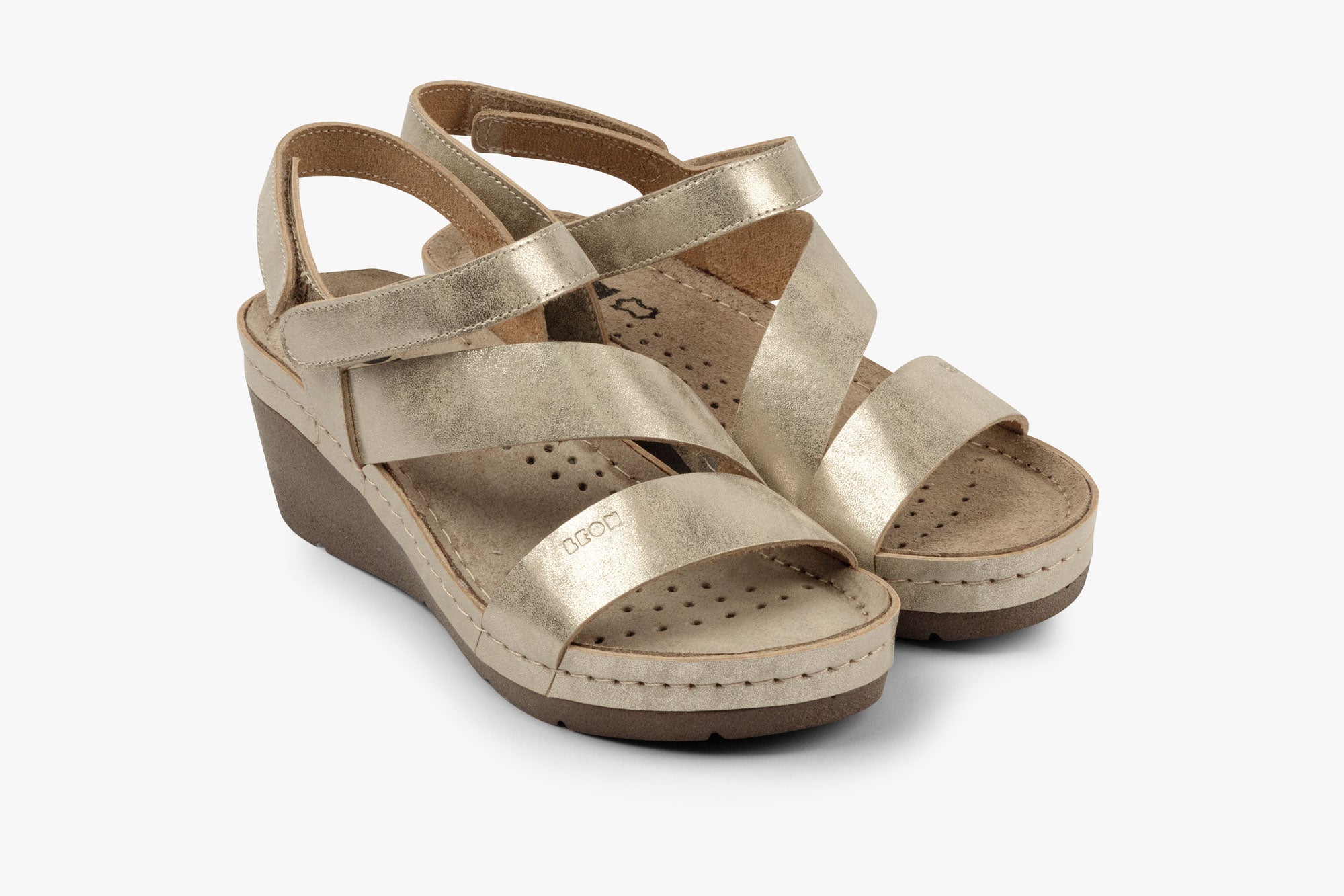 Kiara by LEON- Women’s Leather Platform Heel Sandals- Gel Insole & Adjustable Strap - Leon Footwear 
