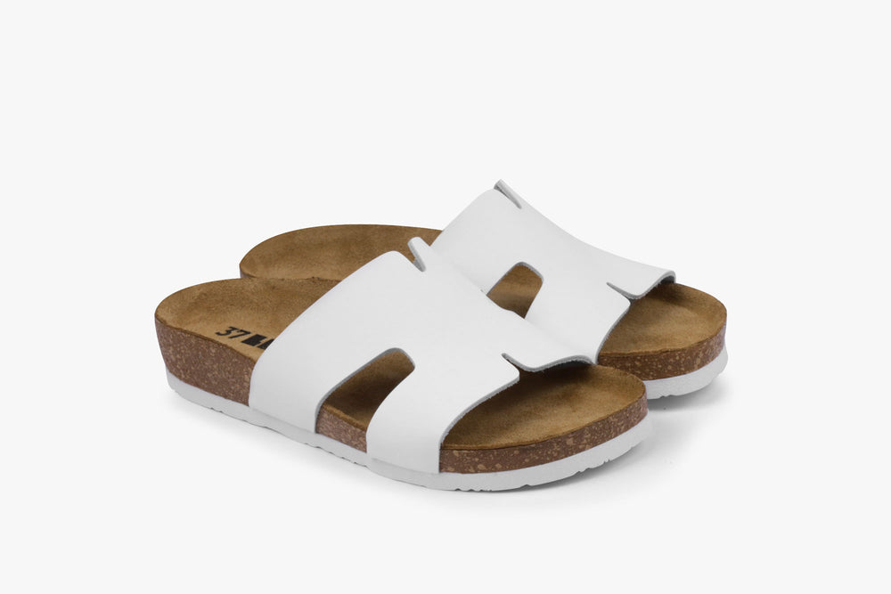 Liora by LEON- Women’s Leather Slide- One‑Piece Leather Comfort Sandal - Leon Footwear 