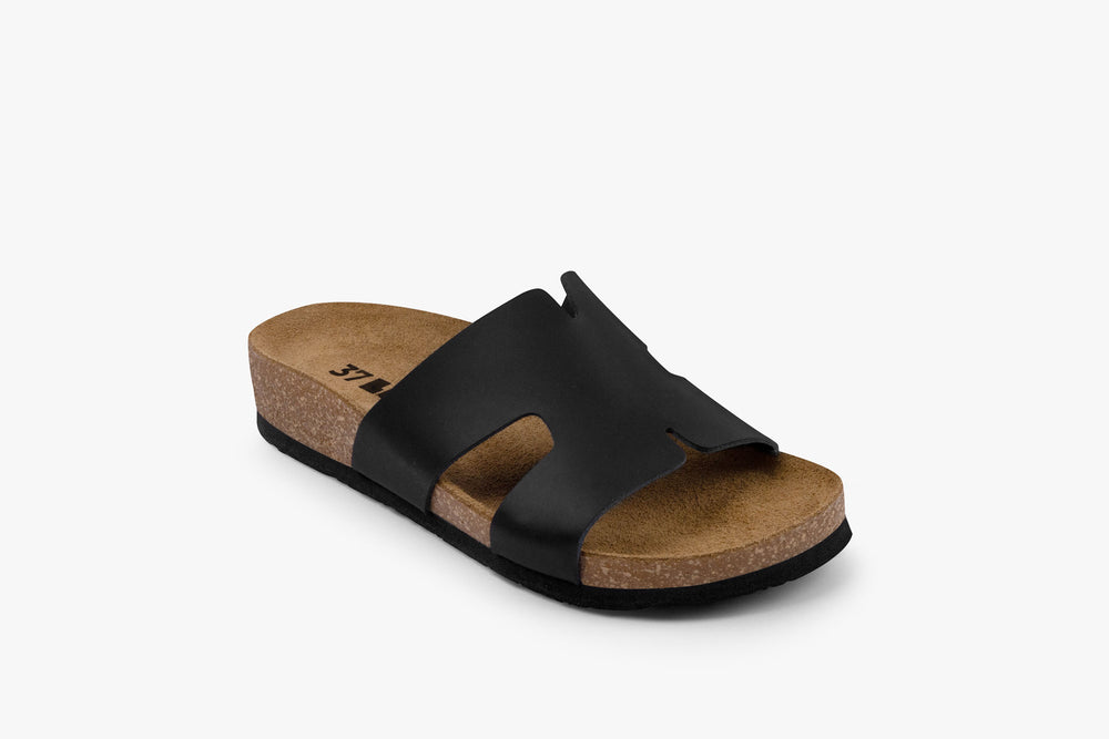 Liora by LEON- Women’s Leather Slide- One‑Piece Leather Comfort Sandal - Leon Footwear 