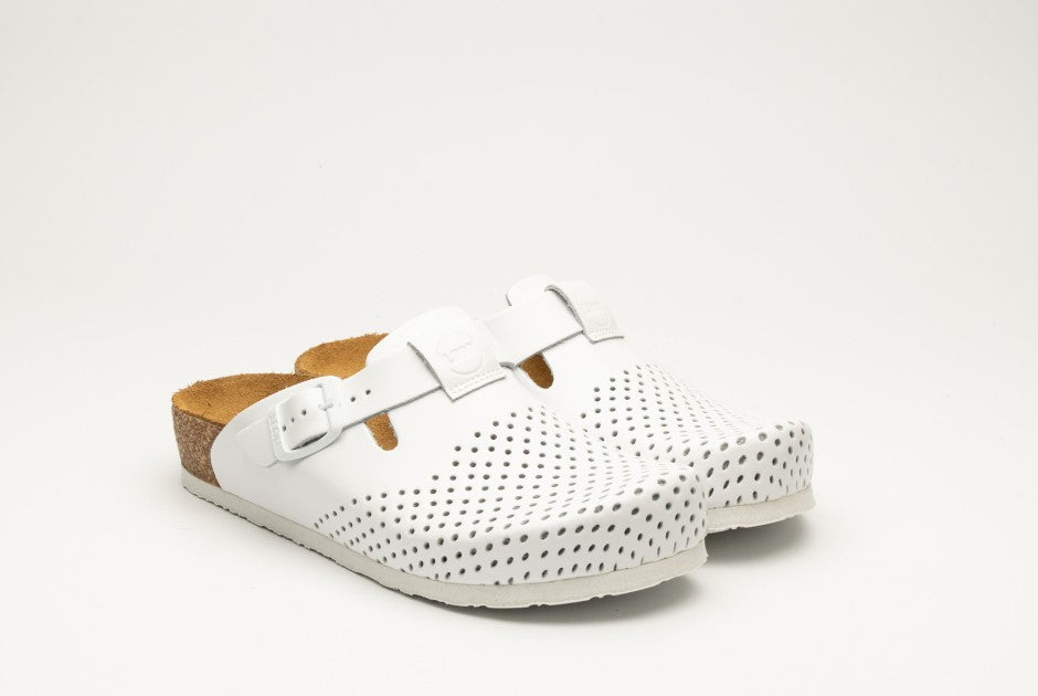 Edita by LEON– Women’s Leather Clog- Orthopedic Cork-style Clog with Adjustable Buckle - Leon Footwear 