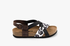 Noa by LEON- Women’s Leather Sandal- Ankle Strap with Adjustable Buckle & Arch Support - Leon Footwear 