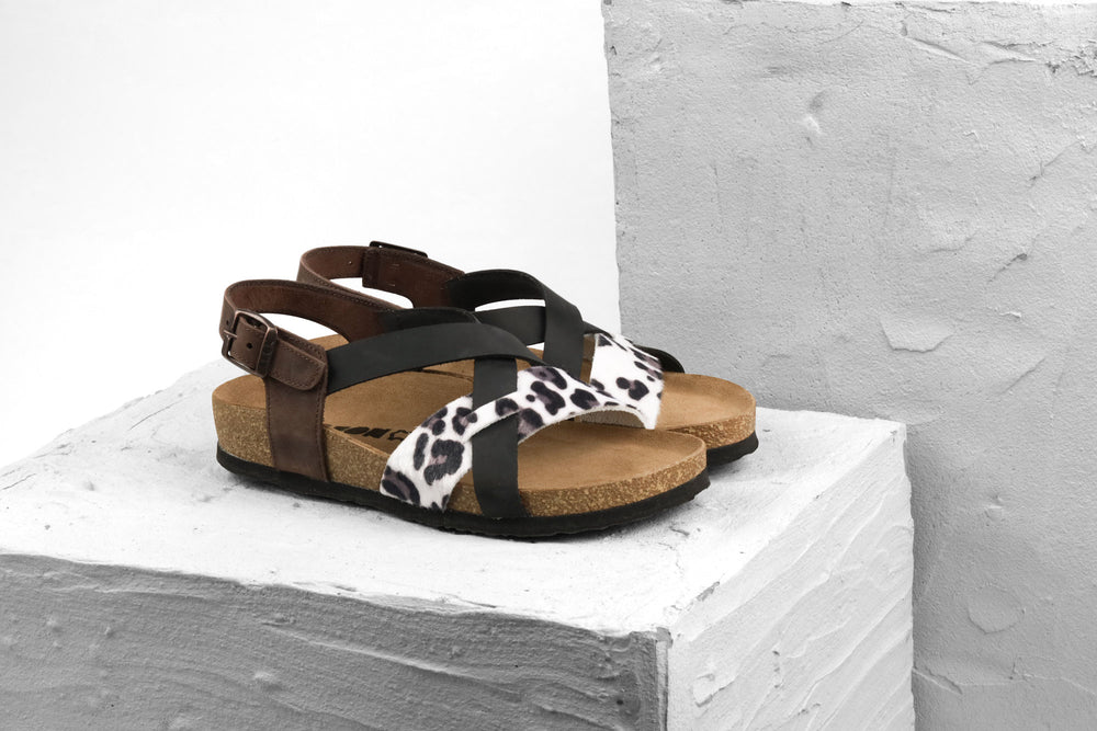 Noa by LEON- Women’s Leather Sandal- Ankle Strap with Adjustable Buckle & Arch Support - Leon Footwear 