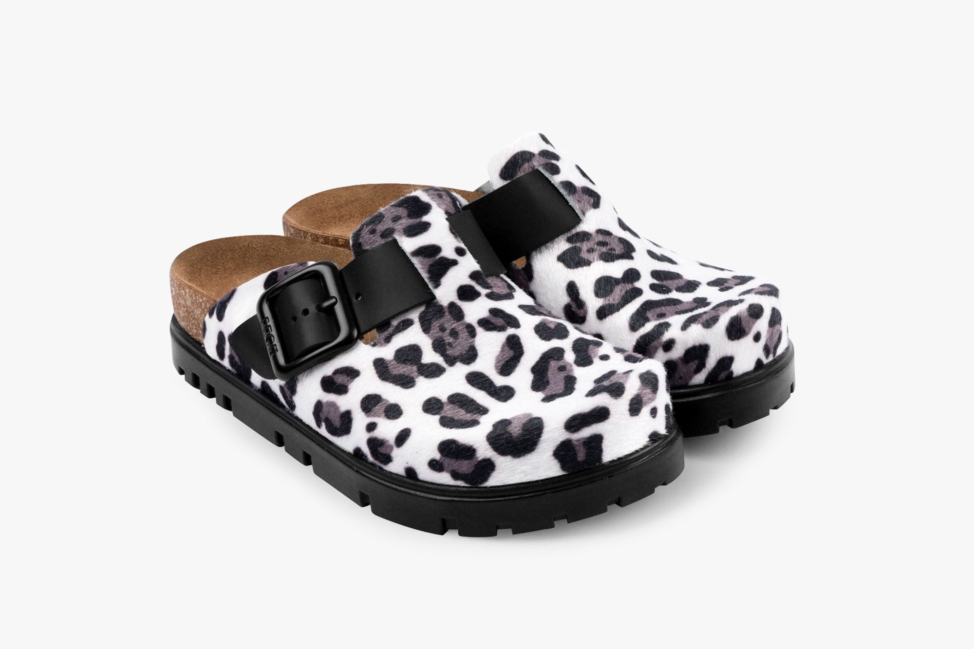 Zoe by LEON- Women’s Leather Platform Clog- Adjustable Buckle with Cork-style Footbed - Leon Footwear 