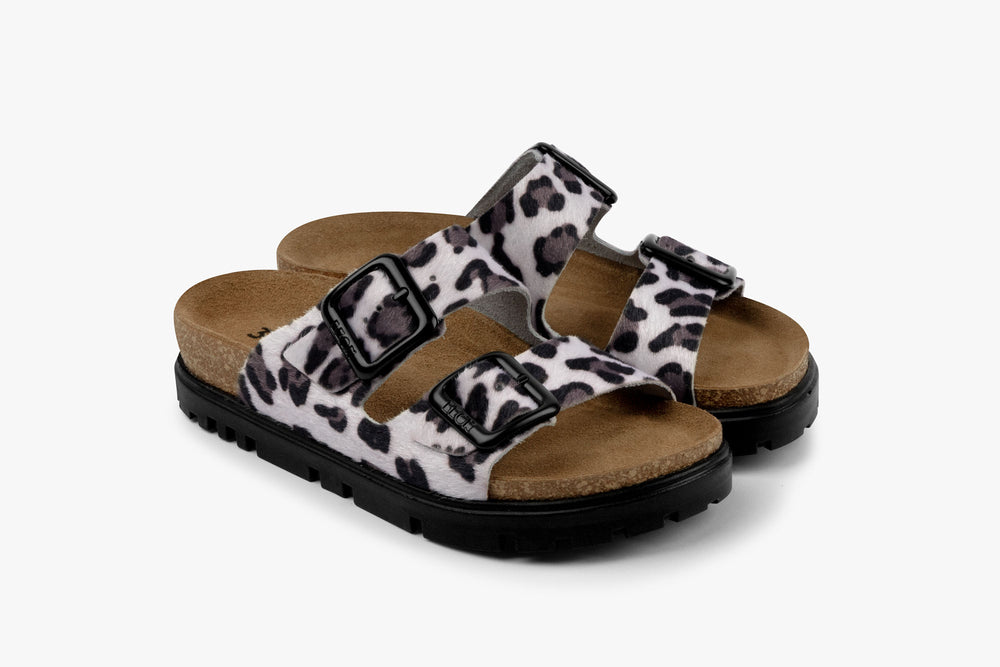 Terra by LEON- Women’s Leather Sandal– Adjustable Buckle Cork-style Footbed - Leon Footwear 