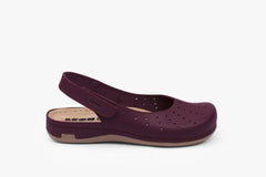 Nana by LEON- Women’s Leather Sandal- Open Heel and Velcro Ankle Strap - Leon Footwear 