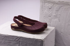 Nana by LEON- Women’s Leather Sandal- Open Heel and Velcro Ankle Strap - Leon Footwear 