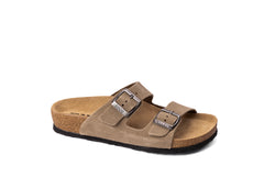 Anna by LEON- Women’s Leather Sandal– Chic Everyday Slip-On Shoes with Cork Style Footbed - LEON Footwear USA