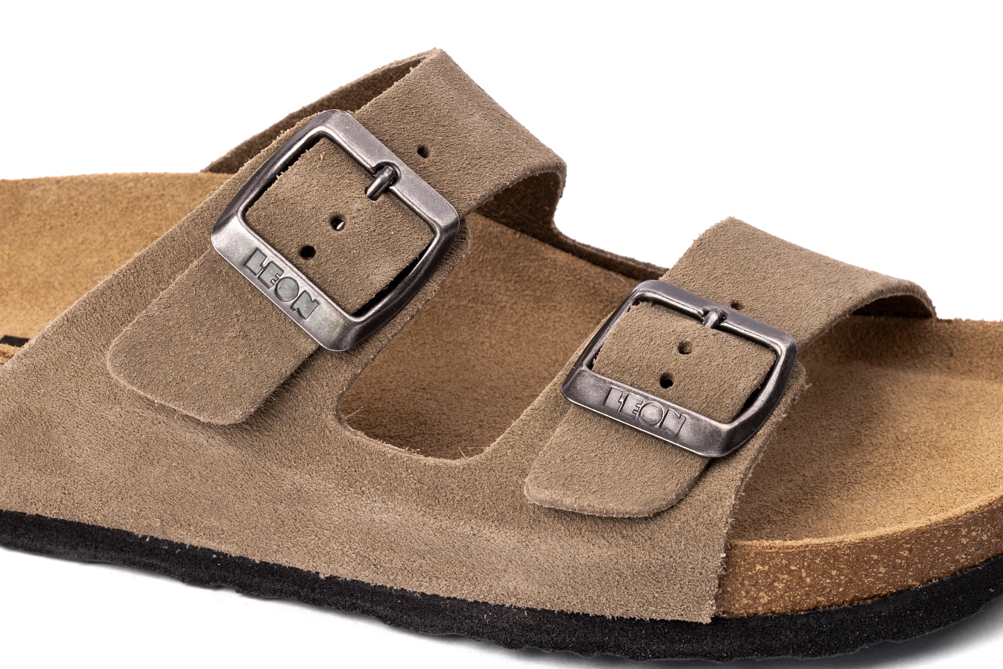 Anna by LEON- Women’s Leather Sandal– Chic Everyday Slip-On Shoes with Cork Style Footbed - LEON Footwear USA