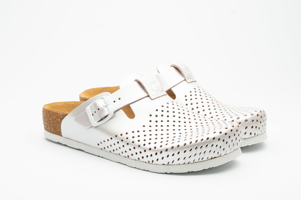 Edita by LEON– Women’s Leather Clog- Orthopedic Cork-style Clog with Adjustable Buckle - Leon Footwear 