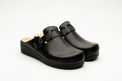 Nora I by LEON – Women’s Leather Clog- Removable Gel Insole & Adjustable Buckle - Leon Footwear 