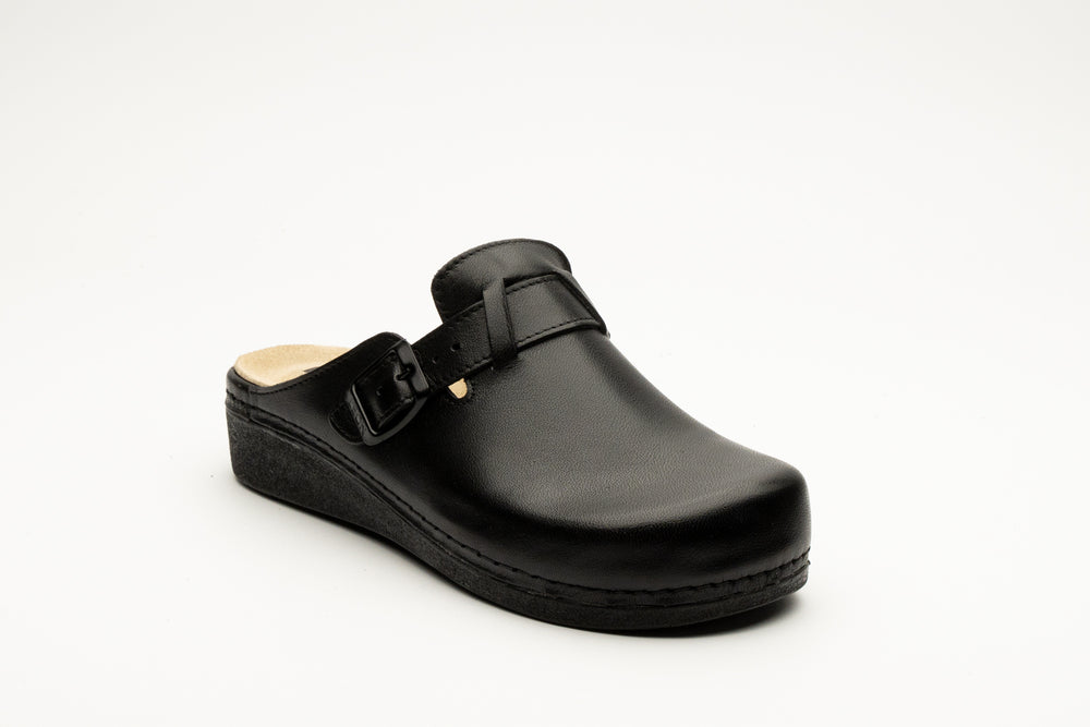 Nora I by LEON – Women’s Leather Clog- Removable Gel Insole & Adjustable Buckle - Leon Footwear 