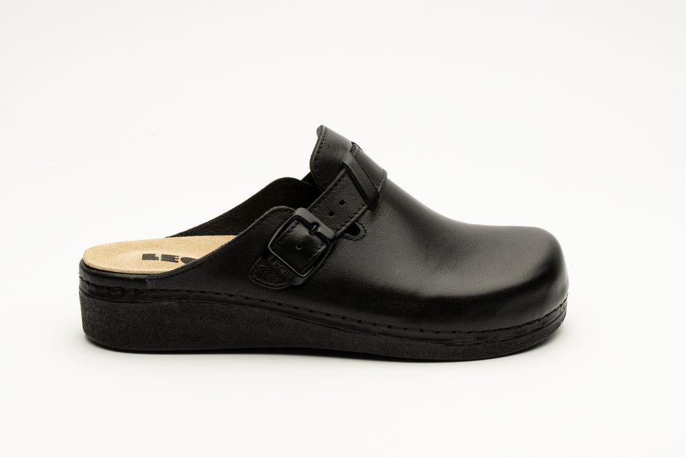 Nora I by LEON – Women’s Leather Clog- Removable Gel Insole & Adjustable Buckle - Leon Footwear 