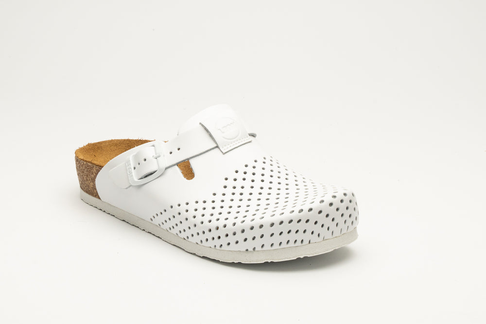 Edita by LEON– Women’s Leather Clog- Orthopedic Cork-style Clog with Adjustable Buckle - Leon Footwear 