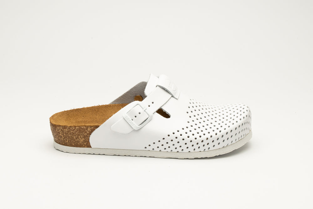 Edita by LEON– Women’s Leather Clog- Orthopedic Cork-style Clog with Adjustable Buckle - Leon Footwear 