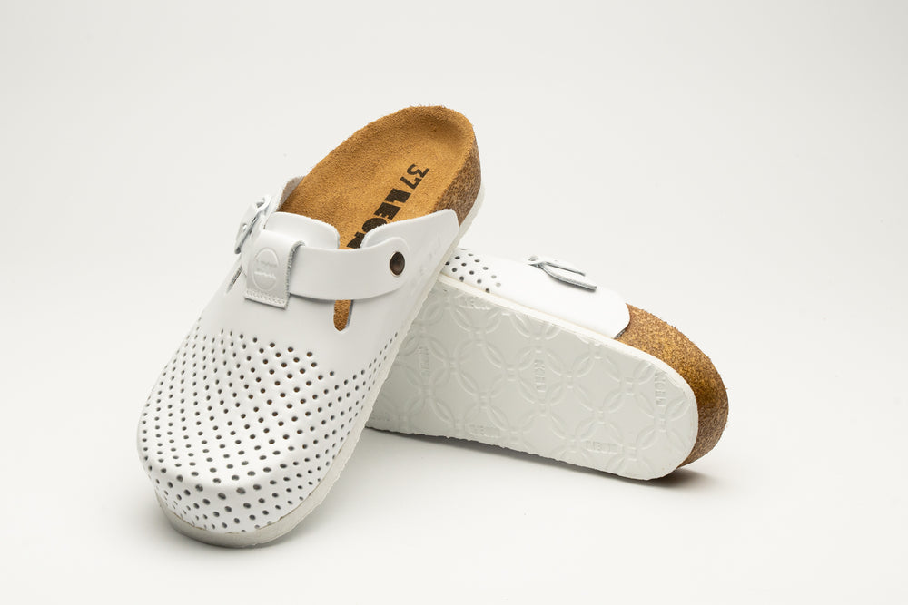 Edita by LEON– Women’s Leather Clog- Orthopedic Cork-style Clog with Adjustable Buckle - Leon Footwear 